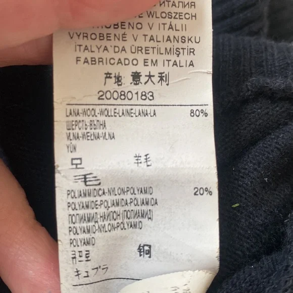 United Colors of Benetton, unique knit wool crop pants, black, 3/4 Vintage 90‘s - Picture 10 of 12